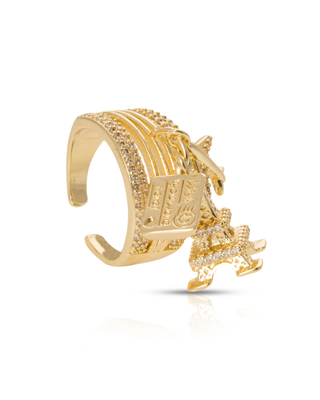 Regal Crown Cuff Ring