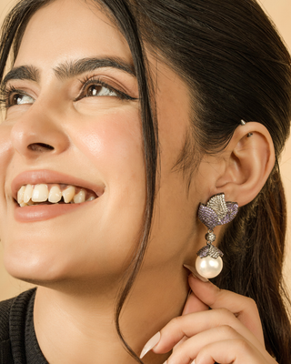 Blush Pearl Bloom Earrings
