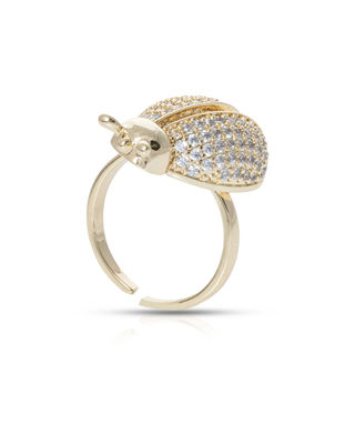 Golden Ladybug Spark Ring