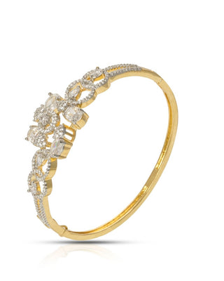 Floral Crystal Statement Bangle