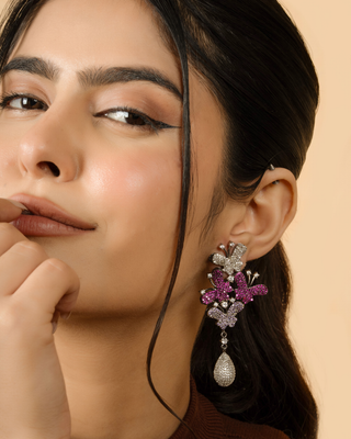 Butterfly Garden Crystal Drop Earrings