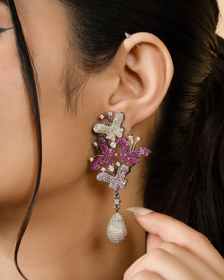 Butterfly Garden Crystal Drop Earrings