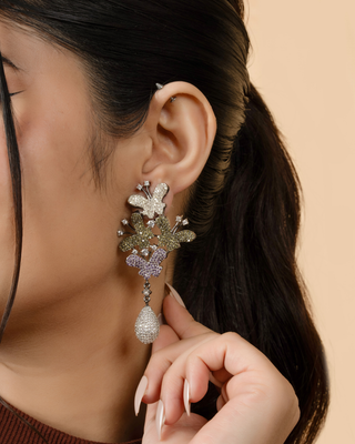 Butterfly Garden Crystal Drop Earrings