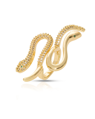 Golden Serpent Wrap Ring