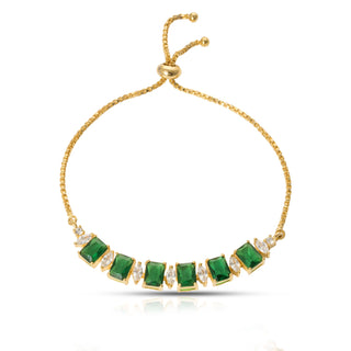 Emerald Green Adjustable Slider Bracelet