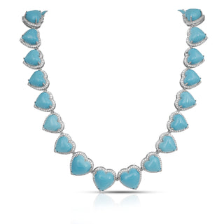 Feroza Blue Heart Necklace