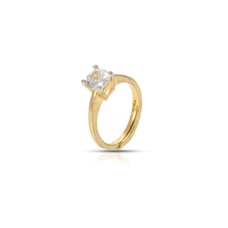 Gold Solitaire Ring